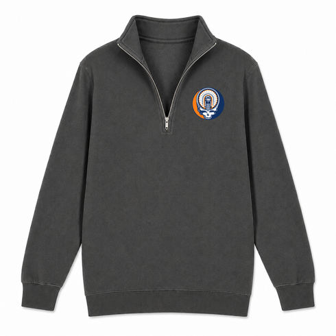 Chief Illinwek - Premium Grateful Dead Quarter-Zip Pullover - Charcoal - 6