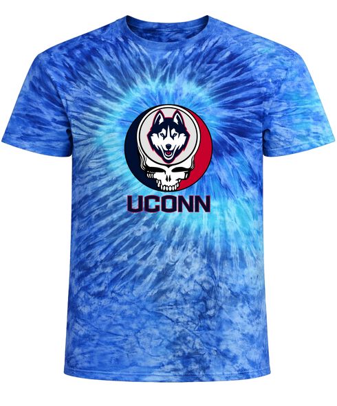 UCONN Huskies Stealie Tie-Dye T-Shirt