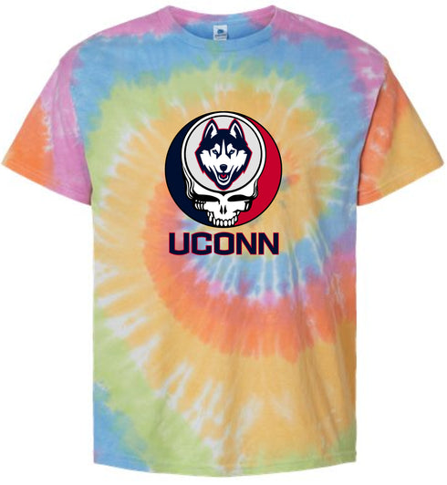 UCONN Huskies Stealie Tie-Dye T-Shirt