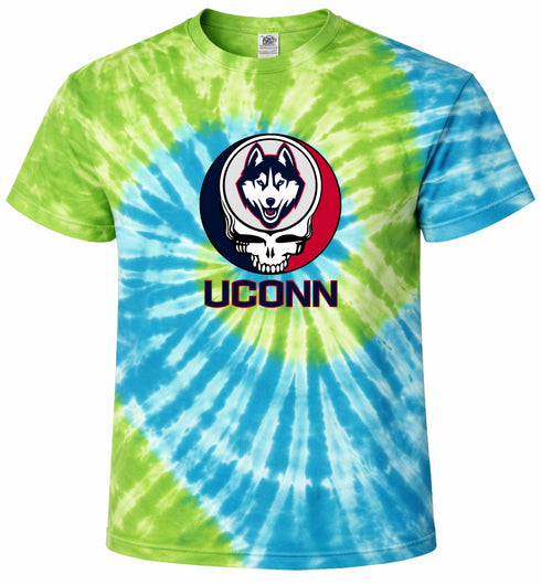 UCONN Huskies Stealie Tie-Dye T-Shirt