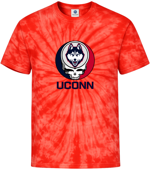 UCONN Huskies Stealie Tie-Dye T-Shirt