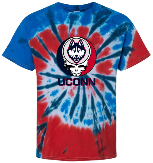 UCONN Huskies Stealie Tie-Dye T-Shirt