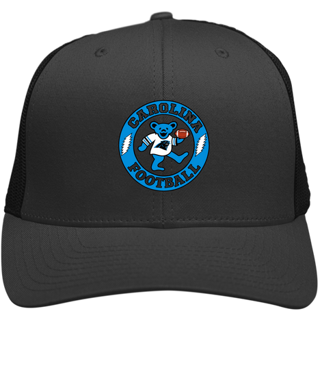 Carolina Football Dancing Bear Stealie Grateful Dead Trucker Cap - Charcoal | Black