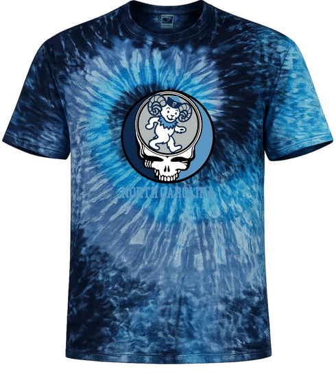 UNC Dancing Ram Stealie Stealie Tie-Dye T-Shirt