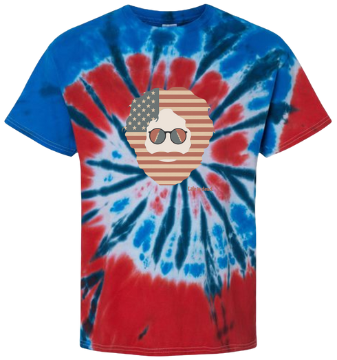 Stars & Stripes Jerry Life is dead. Tie-Dye T-Shirt