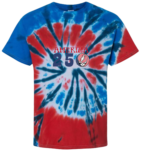 America 250 Stealie Tie-Dye T-Shirt