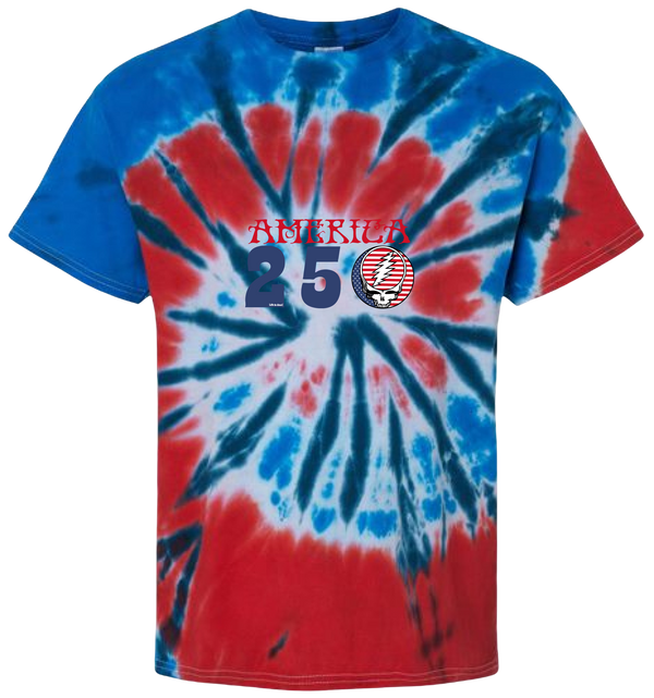 America 250 Stealie Tie-Dye T-Shirt