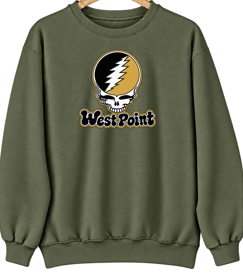 Army Stealie Premium Unisex Crewneck — Military Green