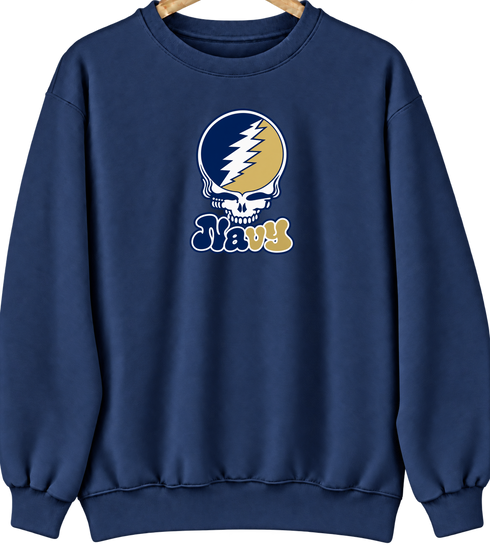 United States Naval Academy Stealie Premium Unisex Crewneck — Design: United States Naval Academy — Navy