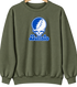 Buffalo Stealie Premium Unisex Crewneck — Design: University at Buffalo — Military Green