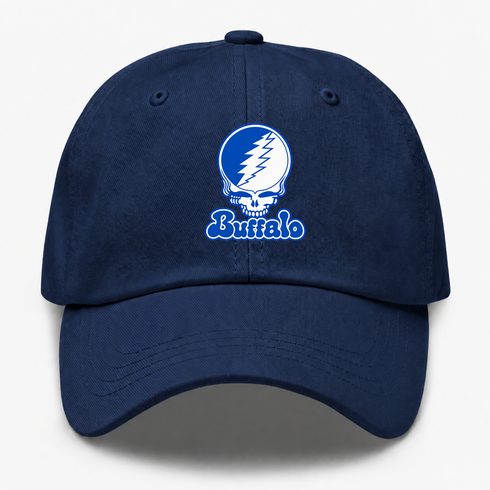 Buffalo Stealie Premium Unisex Dad Hat — Design: University at Buffalo — Navy