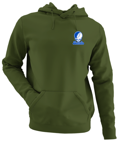 Buffalo Stealie Premium Unisex Hoodie — Military Green