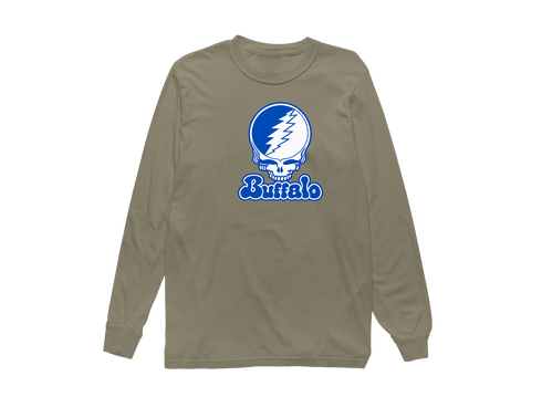 Buffalo Stealie Premium Unisex Long-Sleeve — Design: University at Buffalo — Sandstone