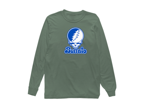 Buffalo Stealie Premium Unisex Long-Sleeve — Design: University at Buffalo — Light Green