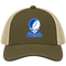 Buffalo Stealie Premium Unisex Trucker Cap — Design: University at Buffalo — Moss/Khaki