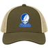 Buffalo Stealie Premium Unisex Trucker Cap — Design: University at Buffalo — Moss/Khaki