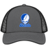 Buffalo Stealie Premium Unisex Trucker Cap — Design: University at Buffalo — Charcoal/Black