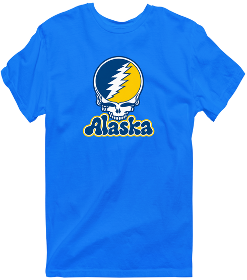 Alaska Stealie Premium Unisex T-Shirt — Design: University of Alaska (campus unspecified) — Royal