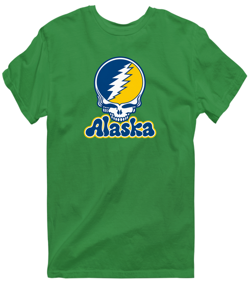 Alaska Stealie Premium Unisex T-Shirt — Design: University of Alaska (campus unspecified) — Irish Green