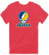 Alaska Stealie Premium Unisex T-Shirt — Design: University of Alaska (campus unspecified) — Heather Red