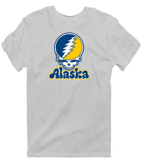 Alaska Stealie Premium Unisex T-Shirt — Design: University of Alaska (campus unspecified) — Sport Grey