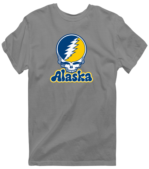Alaska Stealie Premium Unisex T-Shirt — Design: University of Alaska (campus unspecified) — Dark Heather