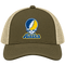 Alaska Stealie Premium Unisex Trucker Cap — Design: University of Alaska (campus unspecified) — Moss/Khaki