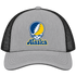 Alaska Stealie Premium Unisex Trucker Cap — Design: University of Alaska (campus unspecified) — Heather Grey/Black
