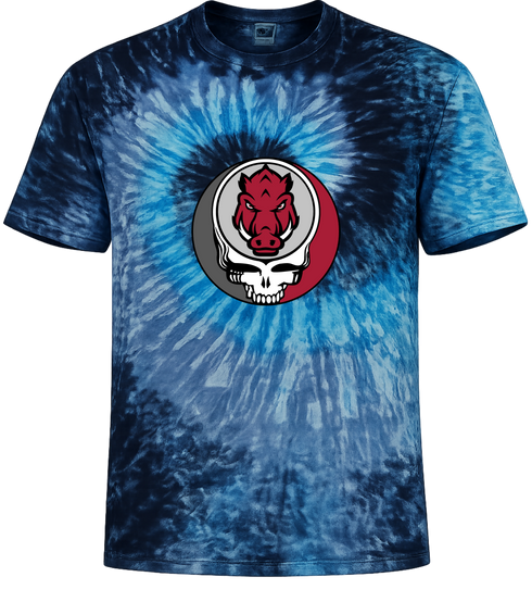 University of Arkansas Stealie Tie-Dye T-Shirt