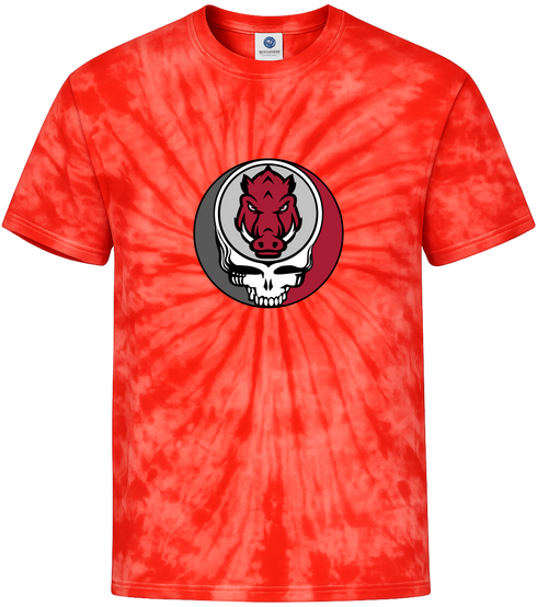 University of Arkansas Stealie Tie-Dye T-Shirt