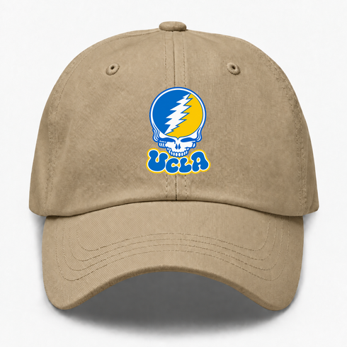 California Stealie Premium Unisex Dad Hat — Design: University of California Los Angeles (UCLA) — Khaki