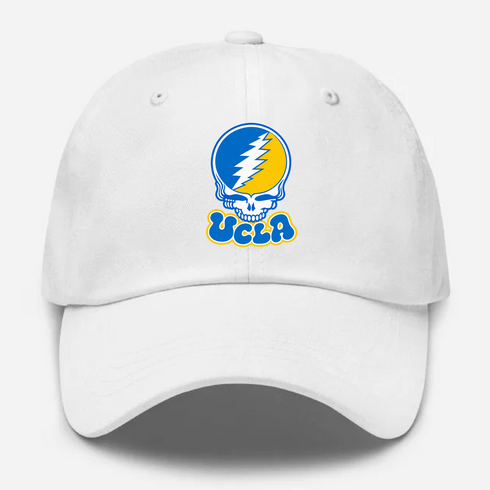 California Stealie Premium Unisex Dad Hat — Design: University of California Los Angeles (UCLA) — White