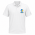 California Stealie Premium Unisex Polo — Design: University of California Los Angeles (UCLA) — White