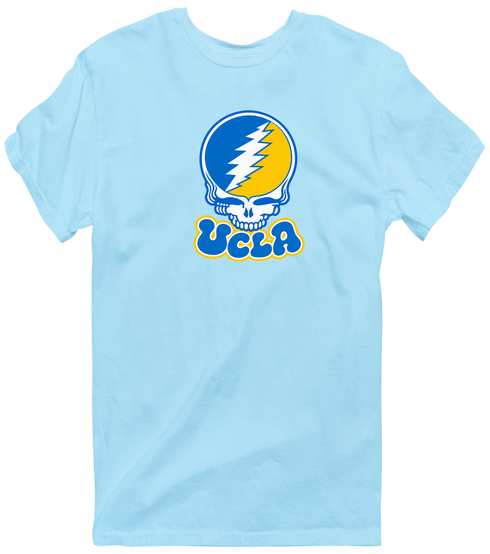 California Stealie Premium Unisex T-Shirt — Design: University of California Los Angeles (UCLA) — Light Blue