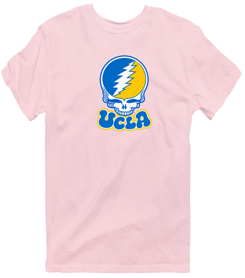 California Stealie Premium Unisex T-Shirt — Design: University of California Los Angeles (UCLA) — Light Pink