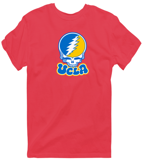 California Stealie Premium Unisex T-Shirt — Design: University of California Los Angeles (UCLA) — Heather Red