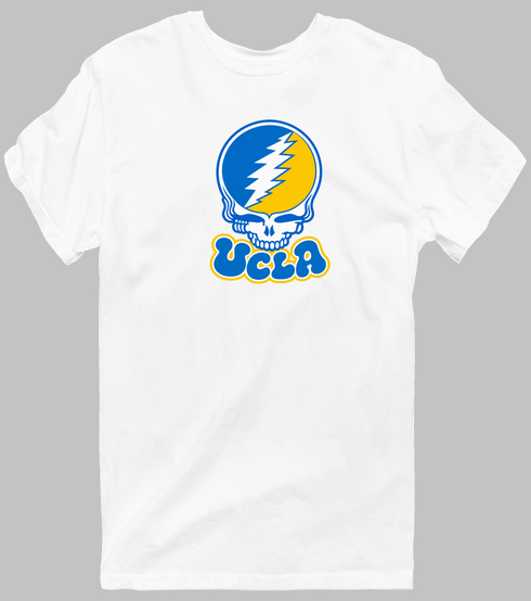 California Stealie Premium Unisex T-Shirt — Design: University of California Los Angeles (UCLA) — White