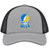 California Stealie Premium Unisex Trucker Cap — Design: University of California Los Angeles (UCLA) — Heather Grey/Black