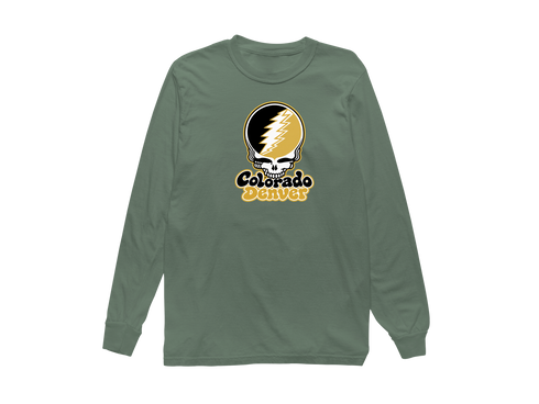 Colorado Denver Stealie Premium Unisex Long-Sleeve — Design: University of Colorado Denver — Light Green
