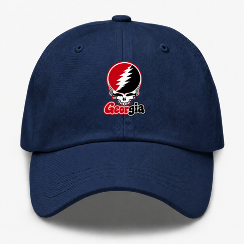 Georgia Stealie Premium Unisex Dad Hat — Design: University of Georgia — Navy