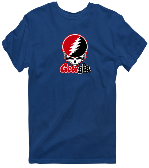 Georgia Stealie Premium Unisex T-Shirt — Design: University of Georgia — Navy