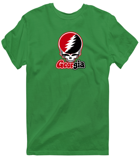 Georgia Stealie Premium Unisex T-Shirt — Design: University of Georgia — Irish Green