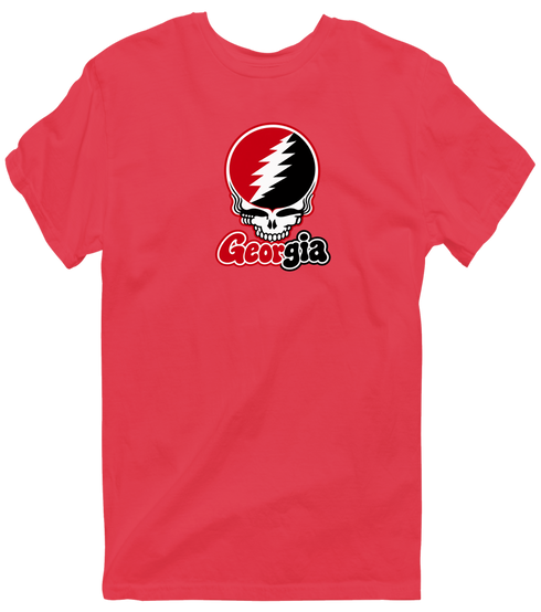 Georgia Stealie Premium Unisex T-Shirt — Design: University of Georgia — Heather Red