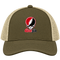 Georgia Stealie Premium Unisex Trucker Cap — Design: University of Georgia — Moss/Khaki
