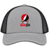Georgia Stealie Premium Unisex Trucker Cap — Design: University of Georgia — Heather Grey/Black