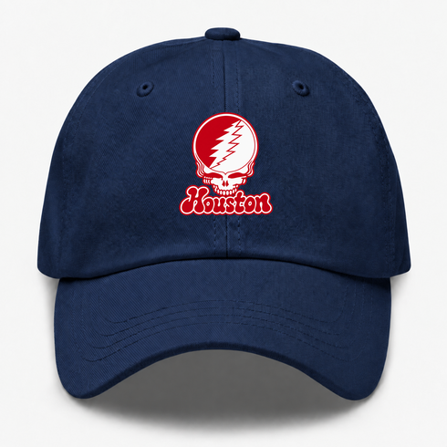 Houston Stealie Premium Unisex Dad Hat — Design: University of Houston — Navy