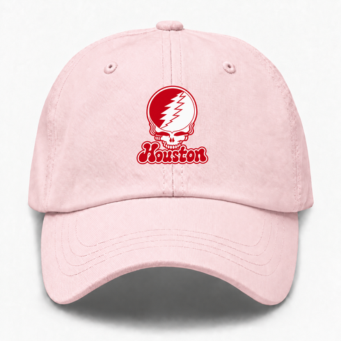 Houston Stealie Premium Unisex Dad Hat — Design: University of Houston — Pink