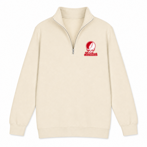 Houston Stealie Premium Unisex Quarter-Zip — Design: University of Houston — Sand