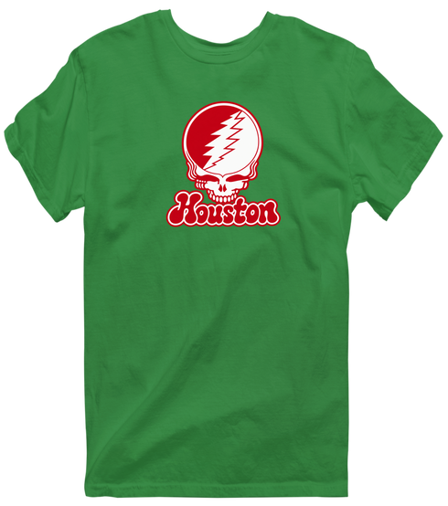 Houston Stealie Premium Unisex T-Shirt — Design: University of Houston — Irish Green