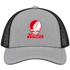 Houston Stealie Premium Unisex Trucker Cap — Design: University of Houston — Heather Grey/Black